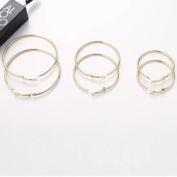 New💜Chic 5cm Gold Hoop Earrings - Picture 4 of 5
